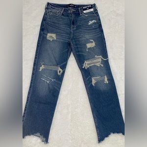 High Rise Slim Straight Hollister 7L Vintage Stretch Jeans